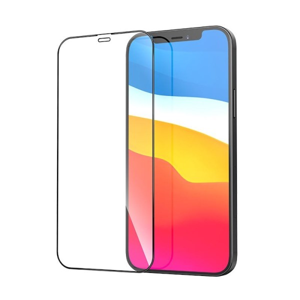 „Guardian“ Tempered Glass ekrāna aizsargstikls 0.26 mm - melns (iPhone 12 / 12 Pro)