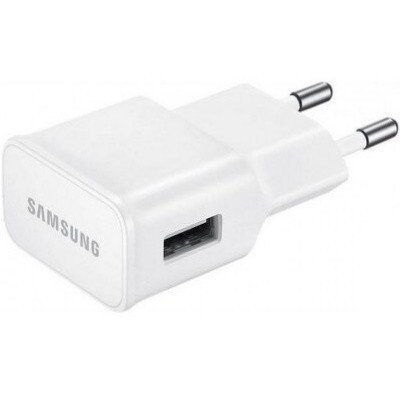 Origināls „Samsung“ balts tīkla lādētājs (Eiropas modelis, 1 amp, ETA0U81EWE) | Vacins.lv