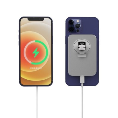 „X16“ Magnetic automašīnas telefona turētājs / lādētājs (15W) - balts | Vacins.lv