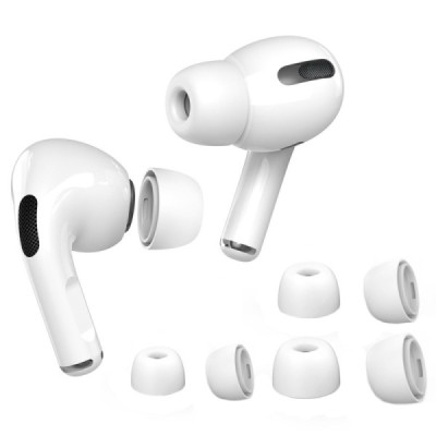 Apple AirPods Pro (Pro 2) silikona balts austiņu uzgaļi | Vacins.lv