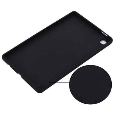Samsung Galaxy Tab A7 Lite 8.7 2021 (T220, T225) „Shell“ cieta silikona (TPU) melns apvalks | vacins.lv