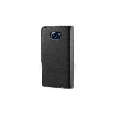 Samsung Galaxy S6 Edge+ (G928) atvēramais ādas melns Casual vāciņš (maks) | Vacins.lv