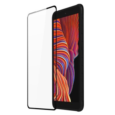 Samsung Galaxy XCover Pro (G715) „Calans“ 9H Tempered Glass усиленная защита, черное защитное стекло с полным покрытием 0,26 мм