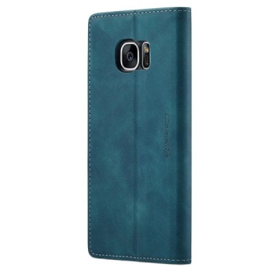 Samsung Galaxy S7 (G930) CaseMe Retro открываемый зелёный кожаный чехол - книжка | Vacins.lv