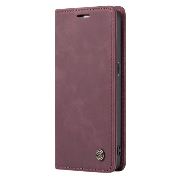 Кожиный чехол-книжка „CaseMe“ Retro - бордовый (Galaxy S7)