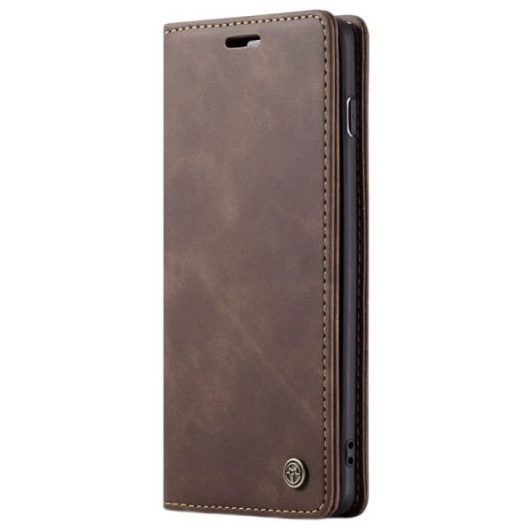 „CaseMe“ Retro solīds atvēramais ādas maciņš - brūns (Galaxy S10+)