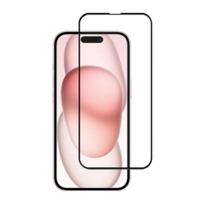 Apple iPhone 15 Mocolo 2.5D Tempered Glass melns ekrāna aizsargstikls | Vacins.lv