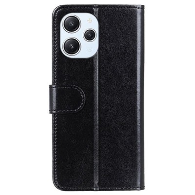 Xiaomi Redmi 12 4G открываемый чёрный кожаный чехол - книжка | Vacins.lv