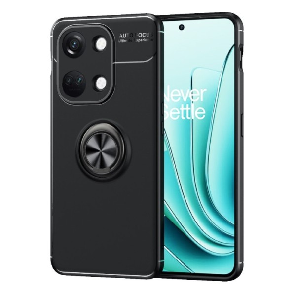 „FOCUS“ Kickstand cieta silikona (TPU) apvalks - melns (OnePlus Nord 3)
