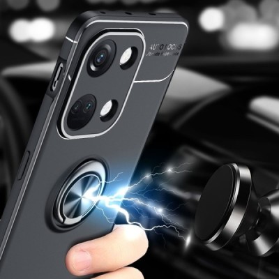 OnePlus Nord 3 „FOCUS“ Kickstand cieta silikona (TPU) melns apvalks | vacins.lv