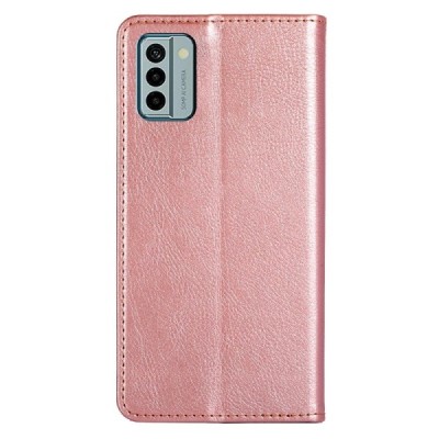Nokia G22 открываемый розовый кожаный чехол - книжка | Vacins.lv