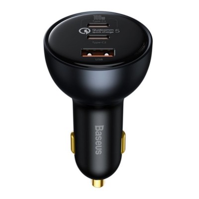 „Baseus“ Multi-Port Fast Charge autolādētājs (160W) - melns + Type-C vads | Vacins.lv
