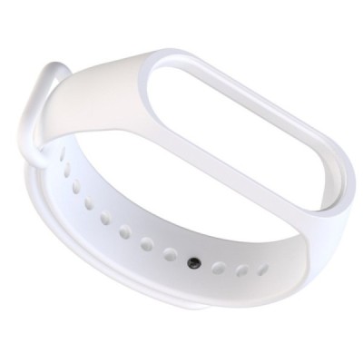 Viedā pulksteņa Xiaomi Mi Band 4 cietā silikona (TPU) siksniņa - balts | Vacins.lv