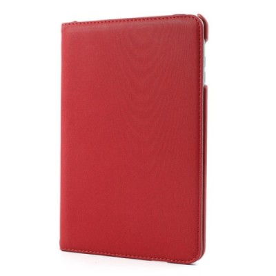 Apple iPad Mini 1 / 2 / 3 atverčiamas, sukiojamas 360 laipsnių, raudonas medžiaginis dėklas - stovas / Priedai.lt