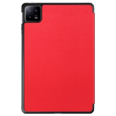 Xiaomi Pad 6 красный кожаный чехол-книжка (складной) | Vacins.lv