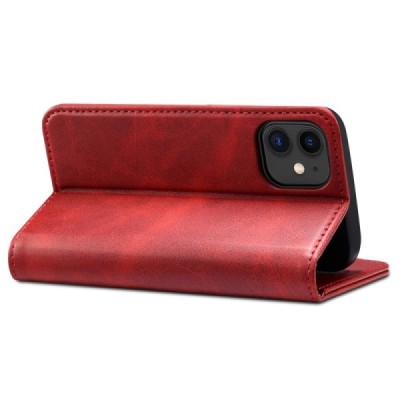 Красный кожаный чехол книжка Suteni для Apple iPhone 12 Mini | Vacins.lv