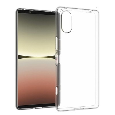Твердый силиконовый чехол (TPU) для Sony Xperia 5 V, прозрачный | Vacins.lv
