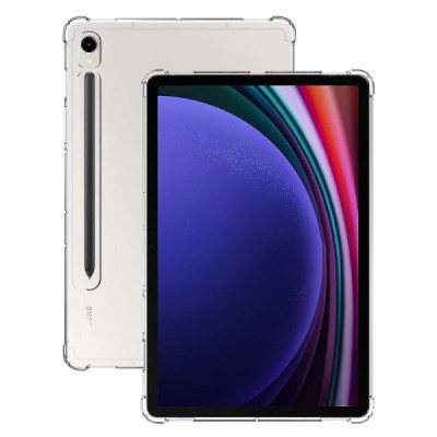 Samsung Galaxy Tab S9 11" (X710, X716, X718) pastiprinātas aizsardzības cieta silikona (TPU) dzidrs apvalks | Vacins.lv