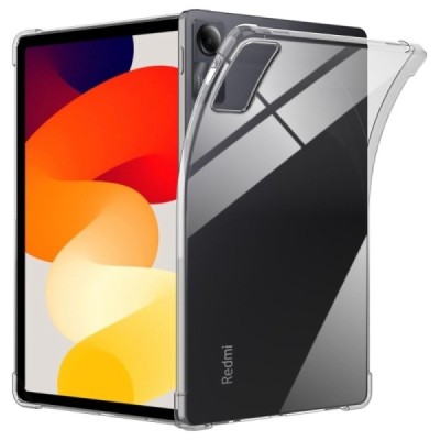 Xiaomi Redmi Pad SE 11" усиленная защита, прозрачный чехол из твердого силикона и TPU - задняя часть | Vacins.lv