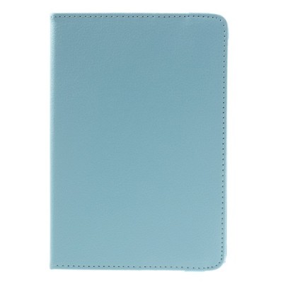 Apple iPad Mini 1 / 2 / 3 atvēramais gaiši zils ādas futrālis, grozās 360° grādu apjomā / Vacins.lv