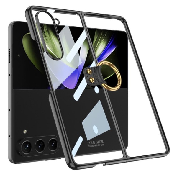 „GKK“ Ring пластиковый прозрачный чехол - чёрный (Galaxy Fold5)