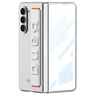 Samsung Galaxy Fold5 5G (SM-F946B) GKK Band Glass пластиковый серебристый чехол | Vacins.lv