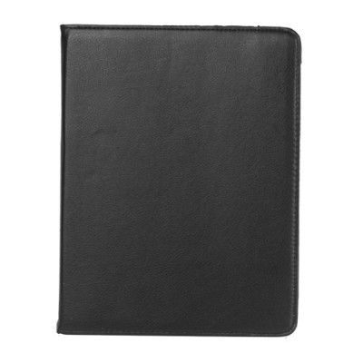 Apple iPad 2, 3, 4 atvēramais melns ādas futrālis, grozās 360° grādu apjomā / Vacins.lv