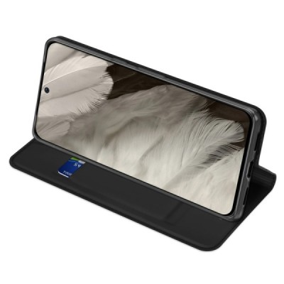 „Dux Ducis“ Skin serijos Google Pixel 8 черный кожаный чехол-книжка | Vacins.lv