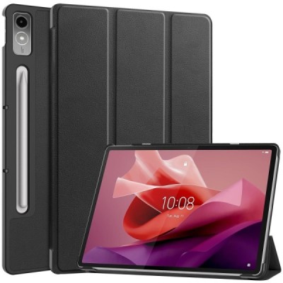 Lenovo Tab P12 12.7" atvēramais melns maciņš | Vacins.lv