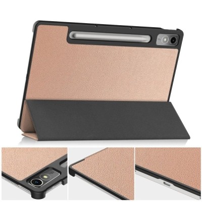 Lenovo Tab P12 12.7" золотой кожаный чехол-книжка (складной) | Vacins.lv