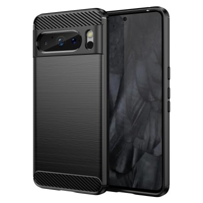 Твердый силиконовый чехол „Carbon“ (TPU) для Google Pixel 8 Pro, серово цвета | Vacins.lv