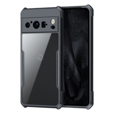 Google Pixel 8 Pro „XUNDD“ Прозрачный твердый силиконовый чехол TPU и акрила с черной окантовкой | Vacins.lv