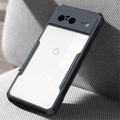 Google Pixel 8 Pro „XUNDD“ Прозрачный твердый силиконовый чехол TPU и акрила с черной окантовкой | Vacins.lv