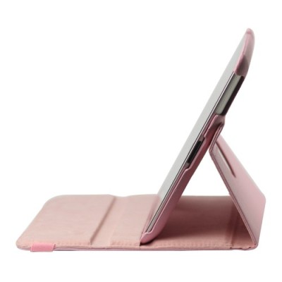 Apple iPad 2, 3, 4 atvēramais rozs ādas futrālis, grozās 360° grādu apjomā / Vacins.lv