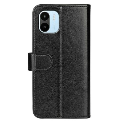 Xiaomi Redmi A1 открываемый чёрный кожаный чехол - книжка | Vacins.lv