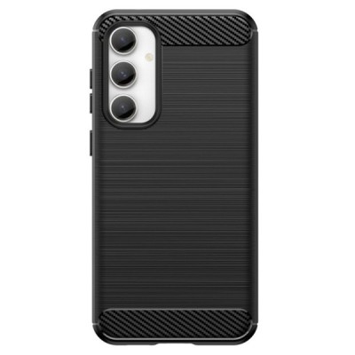 Samsung Galaxy S23 FE (Fan Edition) „Carbon“ твердый силиконовый чехол (TPU) - черный | Vacins.lv
