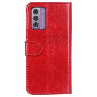 Nokia G42 atvēramais ādas sarkans maciņš (maks) | Vacins.lv
