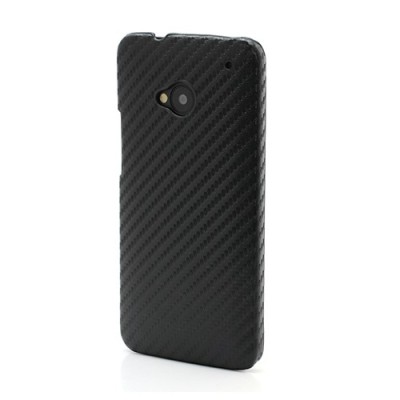 Melns akmeņogļu HTC One M7 apvalks / Vacins.lv