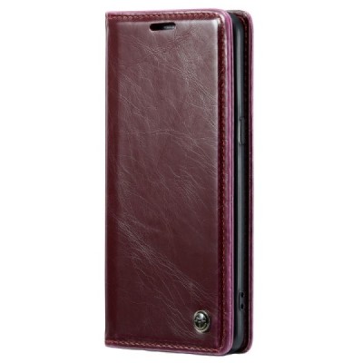 Samsung Galaxy S8+ (G955) „CaseMe“ Leather открываемый,бордового цвета, кожаный чехол – книжка | Vacins.lv