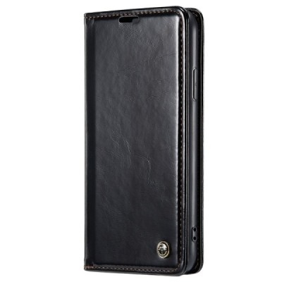 Apple iPhone 11 „CaseMe“ Leather открываемый чёрный кожаный чехол – книжка | Vacins.lv