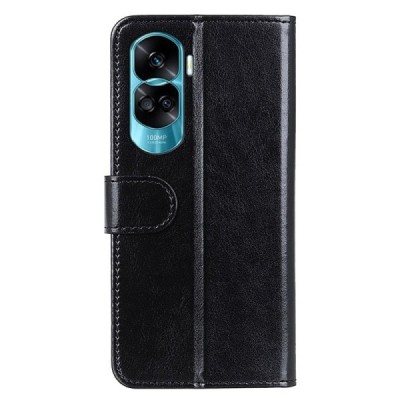 Huawei Honor 90 Lite (X50i) открываемый черный кожаный чехол - книжка | Vacins.lv