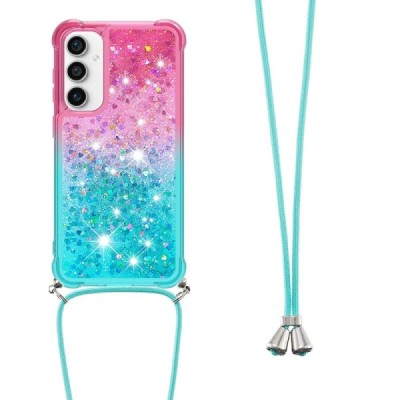 Samsung Galaxy S23 FE (Fan Edition) Strap Shine твердый силиконовый чехол (TPU) - мятный / розовый | Vacins.lv