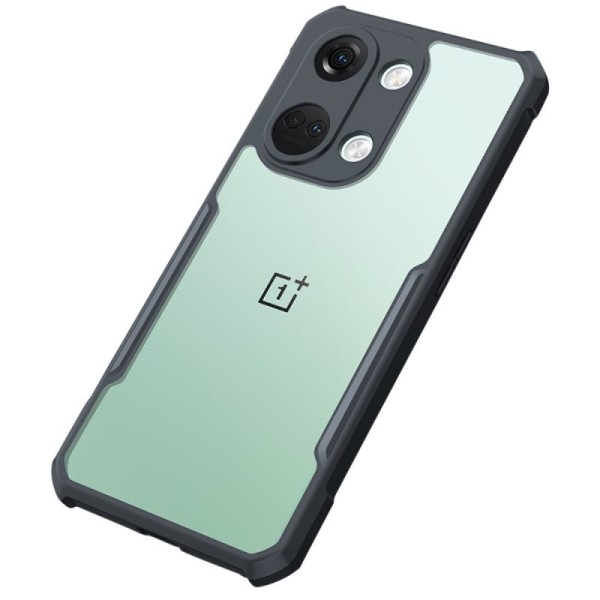 „XUNDD“ твердый силиконовый (ТПУ) акриловый чехол - прозрачный / чёрный (OnePlus Nord 3)