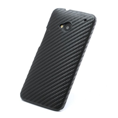 Melns akmeņogļu HTC One M7 apvalks / Vacins.lv