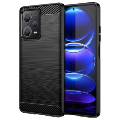 Xiaomi Redmi Note 12 Pro+ 5G „Carbon“ твердый силиконовый чехол (TPU) - черный | Vacins.lv