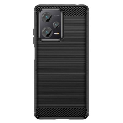 Xiaomi Redmi Note 12 Pro+ 5G „Carbon“ твердый силиконовый чехол (TPU) - черный | Vacins.lv