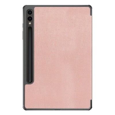 Samsung Galaxy Tab S10+, S9+, S9 FE+ золотой кожаный чехол-книжка (складной) | Vacins.lv