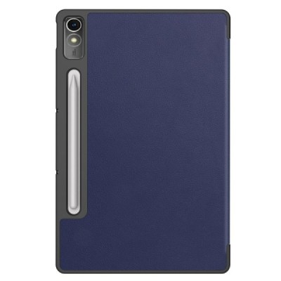 Lenovo Tab P12 12.7" atverčiamas mėlynas odinis dėklas - knygutė | Priedai.lt
