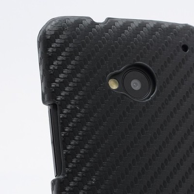 Melns akmeņogļu HTC One M7 apvalks / Vacins.lv