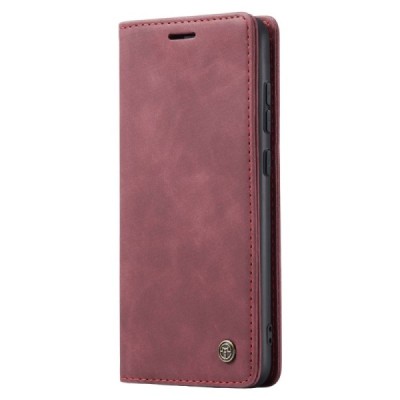 Samsung Galaxy S23 FE (Fan Edition) CaseMe Retro открываемый, бордового цвета, кожаный чехол – книжка | Vacins.lv
